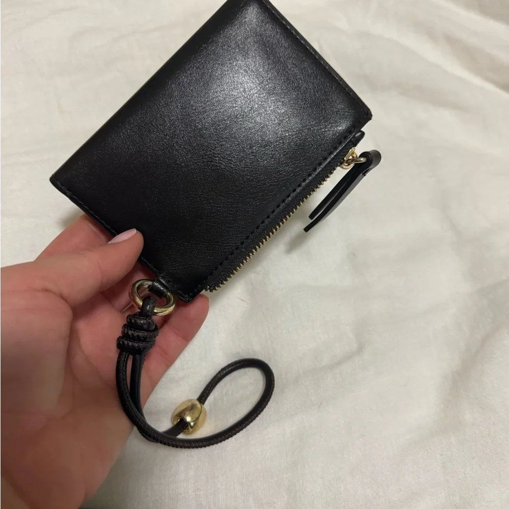 Mango Brown Leather Card & Key Holder with Gold Accents - Picture 6 of 6